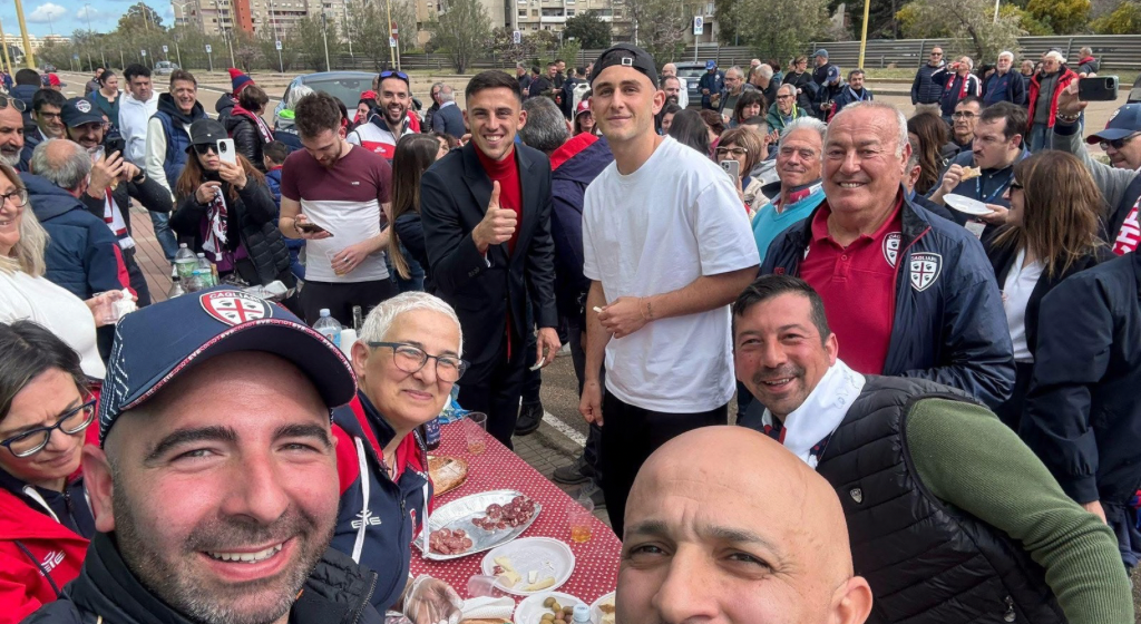 Cagliari: il “terzo tempo” con i tifosi di Zappa e Piccoli