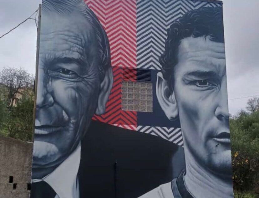 La città di Ozieri celebra Gigi Riva: il murale per Rombo di Tuono