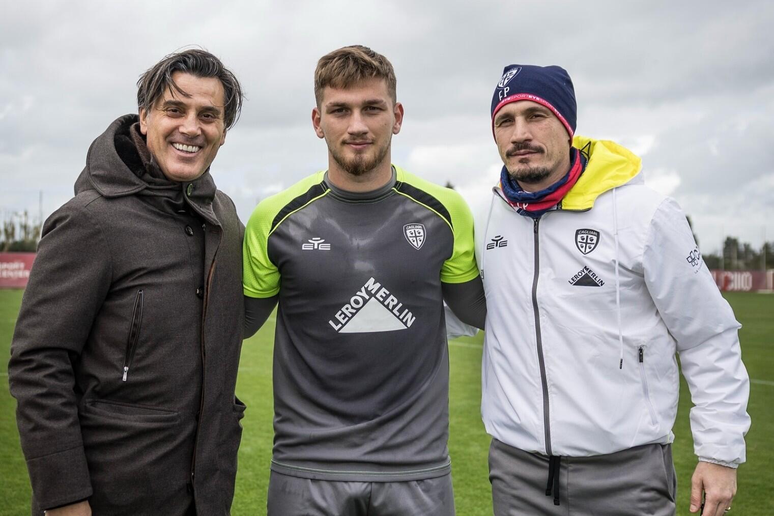 Un ospite speciale ad Asseminello: Montella fa visita al Cagliari