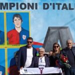 Un murale a Baratili San Pietro celebra l'impresa dello scudetto del 1970